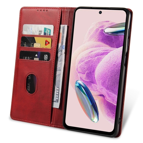Калъф тефтер Wallet Calf Texture за Xiaomi Redmi Note 12S 4G, Червен