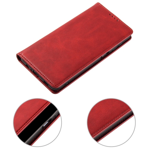 Калъф тефтер Wallet Calf Texture за Xiaomi Redmi Note 12S 4G, Червен