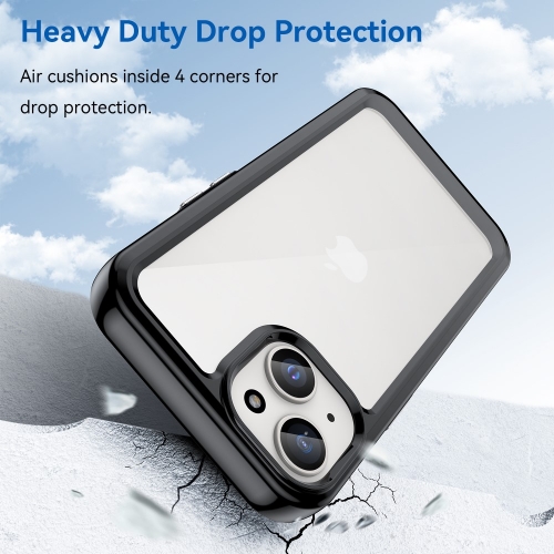 Удароустойчив калъф Shockproof за iPhone 15, Черен