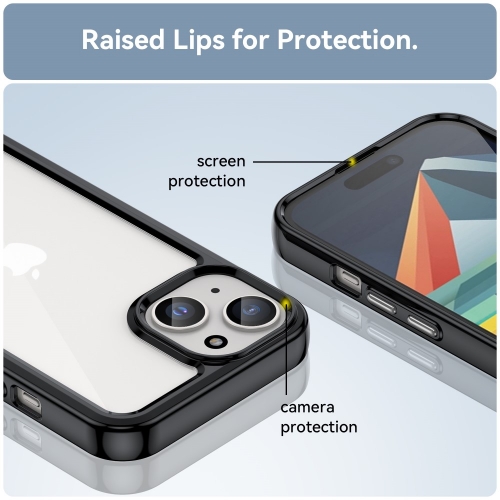 Удароустойчив калъф Shockproof за iPhone 15, Черен