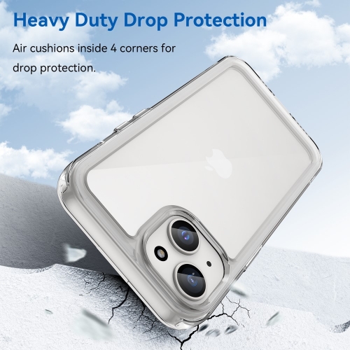 Удароустойчив калъф Shockproof за iPhone 15, Прозрачен
