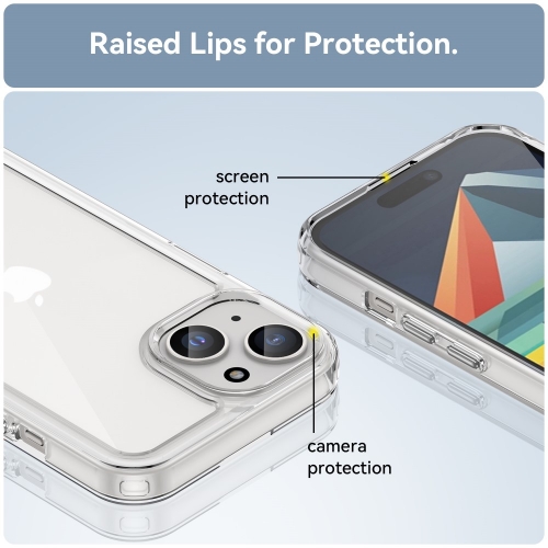 Удароустойчив калъф Shockproof за iPhone 15, Прозрачен
