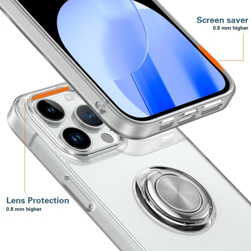 Силиконов калъф Crystal Kickstand за iPhone 15, Прозрачен