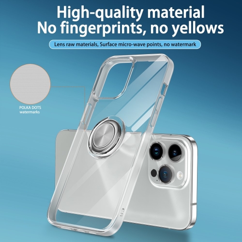 Силиконов калъф Crystal Kickstand за iPhone 15, Прозрачен