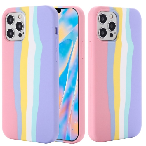 Удароустойчив калъф Rainbow Design за iPhone 15 Pro, Розова дъга