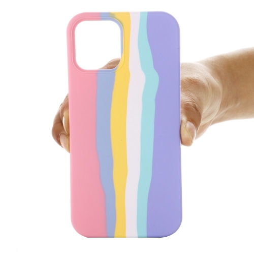 Удароустойчив калъф Rainbow Design за iPhone 15 Pro, Розова дъга