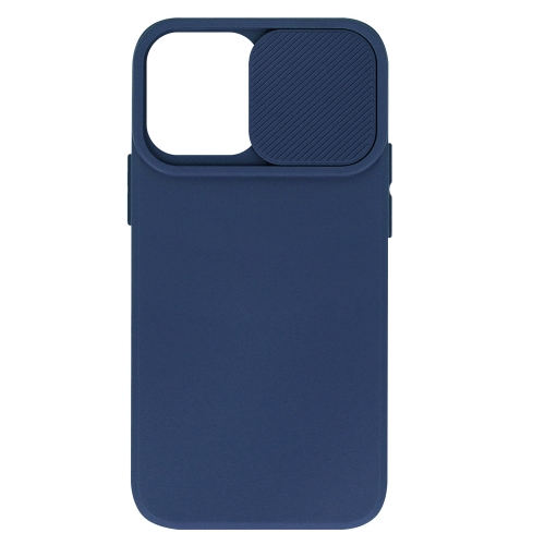 Силиконов калъф Camshield Soft за iPhone 15, Тъмно син