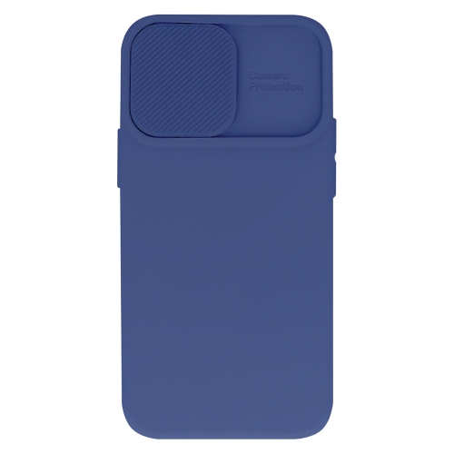Силиконов калъф Camshield Soft за iPhone 15, Тъмно син