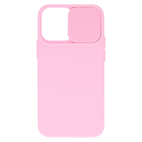 Силиконов калъф Camshield Soft за iPhone 15, Светло розов