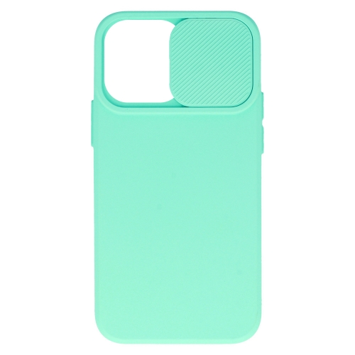 Силиконов калъф Camshield Soft за iPhone 15, Мента