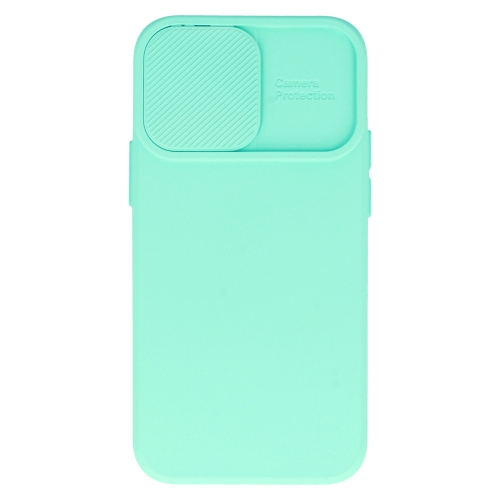 Силиконов калъф Camshield Soft за iPhone 15, Мента
