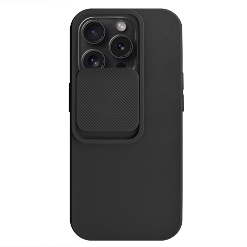 Силиконов калъф Camshield Soft за iPhone 15 Pro, Черен