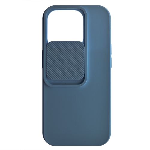 Силиконов калъф Camshield Soft за iPhone 15 Pro, Тъмно син