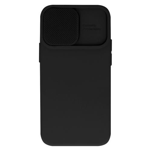 Силиконов калъф Camshield Soft за iPhone 15 Pro Max, Черен