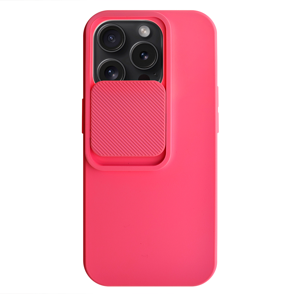 Силиконов калъф Camshield Soft за iPhone 15 Pro, Розов
