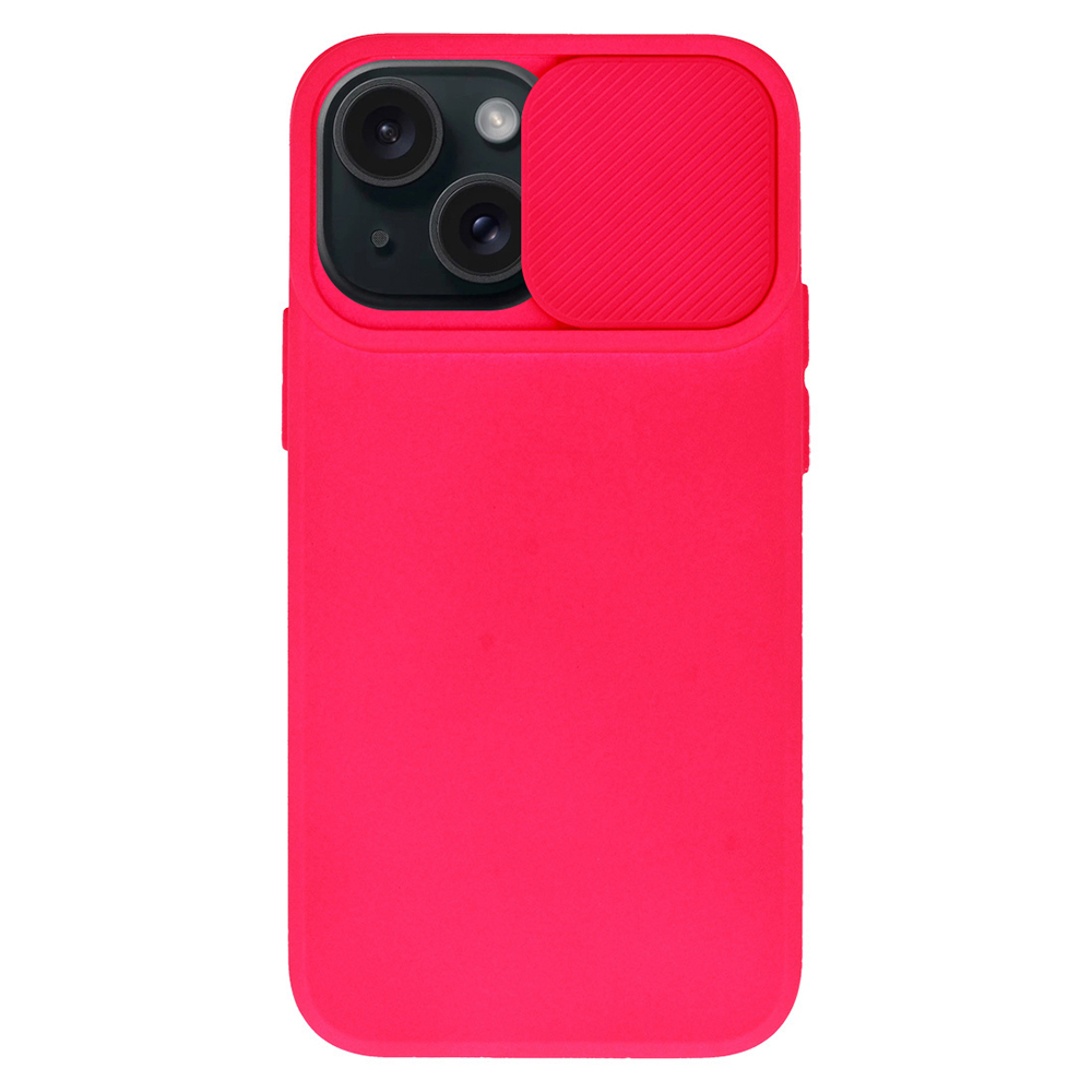 Силиконов калъф Camshield Soft за iPhone 15, Розов