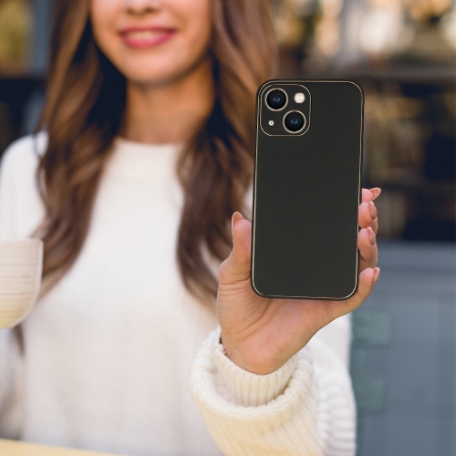 Удароустойчив калъф Luxury за iPhone 15 Plus, Черен