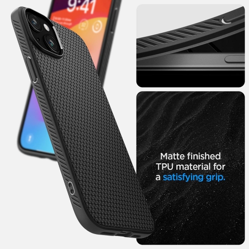 Удароустойчив Калъф Spigen Liquid Air за iPhone 15, ACS06790, Matte, Черен