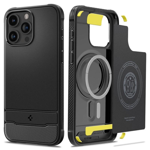 Калъф Spigen Rugged Armor Mag MagSafe за iPhone 15 Pro, ACS06703, Черен