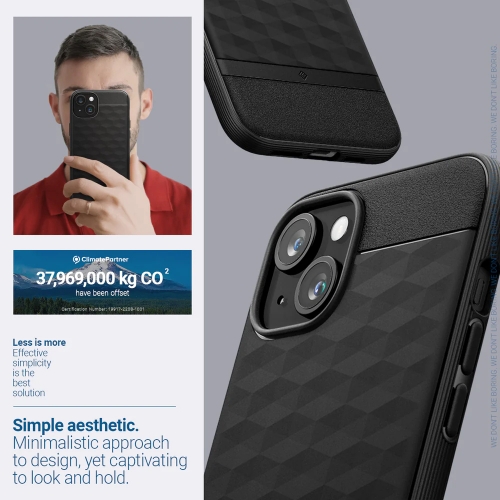 Калъф Spigen Caseology Parallax MagSafe за iPhone 15, ACS06818, Черен