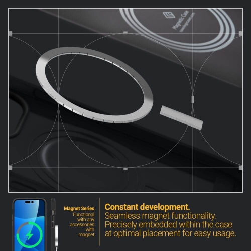 Калъф Spigen Caseology Parallax MagSafe за iPhone 15 Pro, ACS06749, Черен