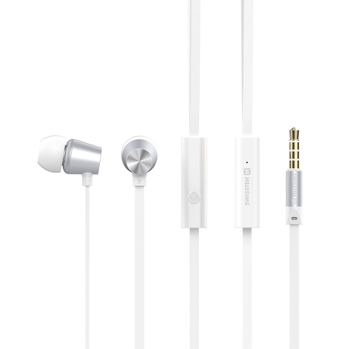 Слушалки с микрофон SWISSTEN Dynamic YS500, Jack 3.5mm, Сребрист