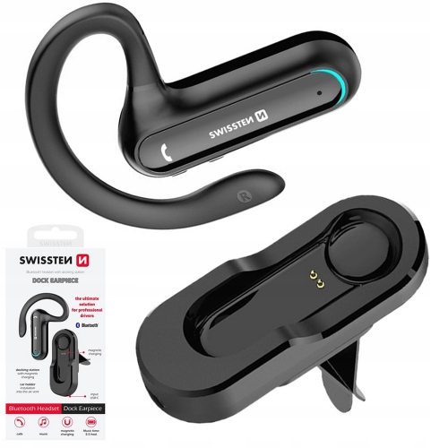 Слушалка Bluetooth Handsfree SWISSTEN Dock Earpiece, Черен