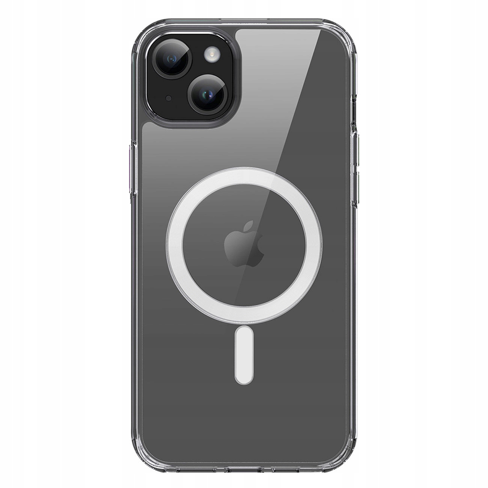 Удароустойчив калъф MagSF за iPhone 15 Plus, Прозрачен
