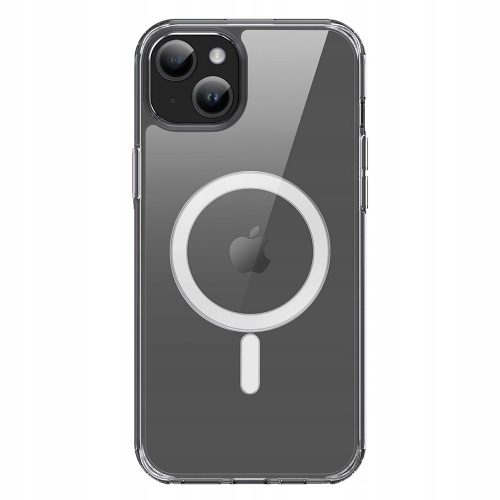 Удароустойчив калъф MagSF за iPhone 15 Plus, Прозрачен