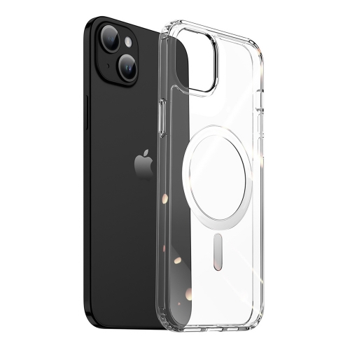 Удароустойчив калъф MagSF за iPhone 15 Plus, Прозрачен