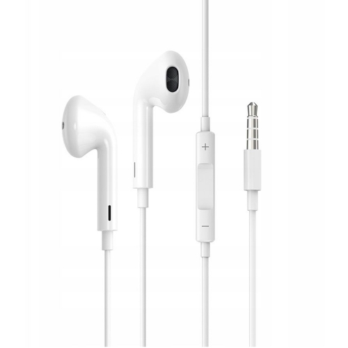 Слушалки с микрофон Prestico HF3, 3.5 mm, Бял