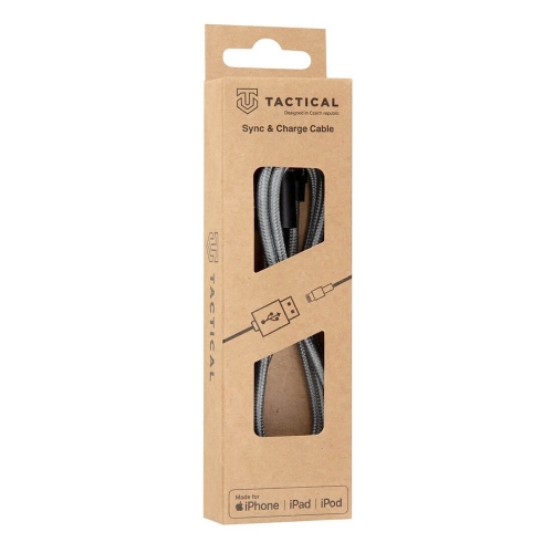 Кабел Tactical, Fast Rope Kevlar, USB-C към Lightning, MFI, 1m, Сив