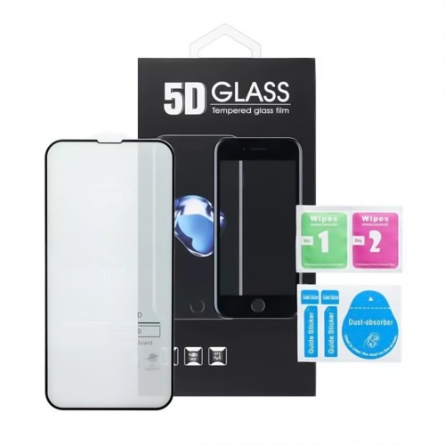 Стъклен Протектор 5D Full Glue за iPhone 15 Plus, Черен