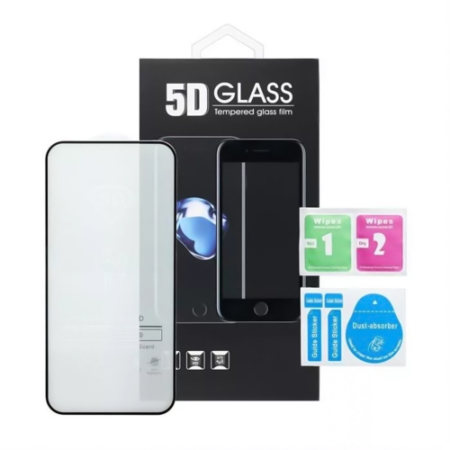 Стъклен Протектор 5D Full Glue за iPhone 15 Pro, Черен
