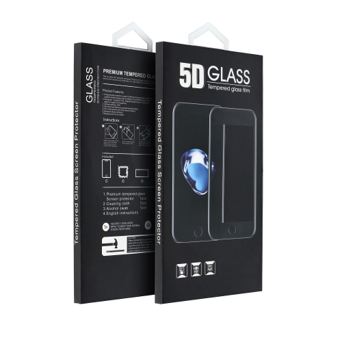 Стъклен Протектор 5D Full Glue за iPhone 15 Pro Max, Черен