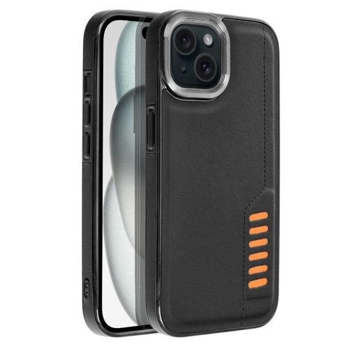 Удароустойчив калъф MILANO за iPhone 15, Черен