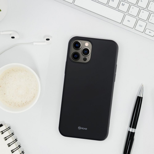 Силиконов калъф Roar Colorful за iPhone 15 Pro, Черен