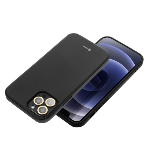 Силиконов калъф Roar Colorful за iPhone 15 Pro, Черен
