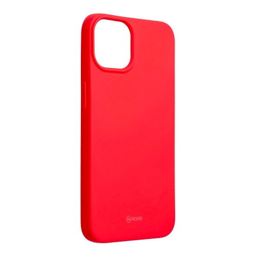 Силиконов калъф Roar Colorful за iPhone 15, Тъмно розов