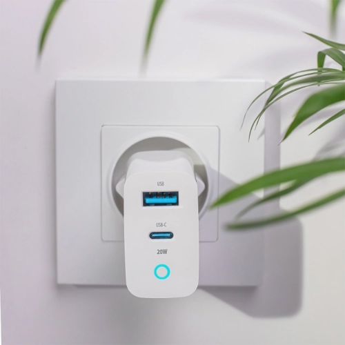 Зарядно 220V Forever GaN TC-06-65AC QC, 1xUSB, 1xUSB-C, 65w, Бял