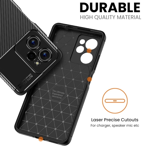 Силиконов Калъф Carbon Fibre Texture за Xiaomi Poco X5 Pro, Черен