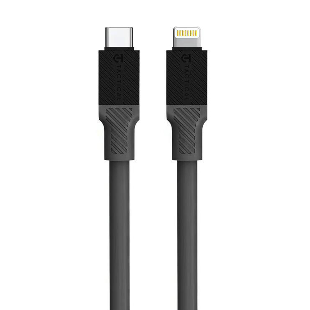 Кабел Tactical Fat Man от USB-C към Lightning, 1m, Сив