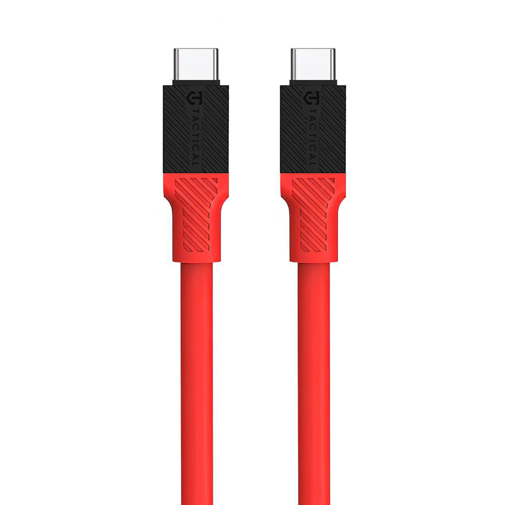 Кабел Tactical Fat Man от USB-C към USB-C, 1m, Червен