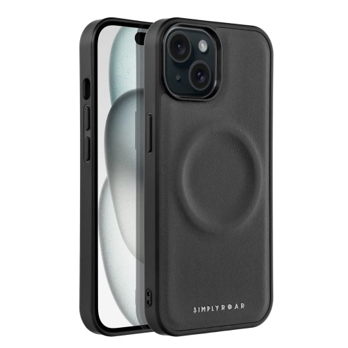 Удароустойчив калъф Roar Morning за iPhone 15, Черен