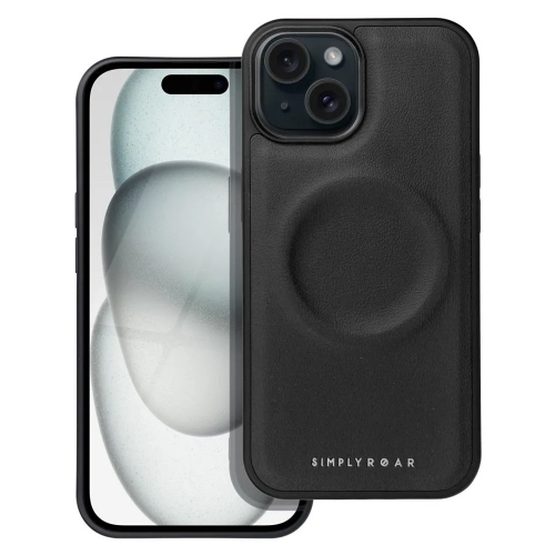 Удароустойчив калъф Roar Morning за iPhone 15, Черен