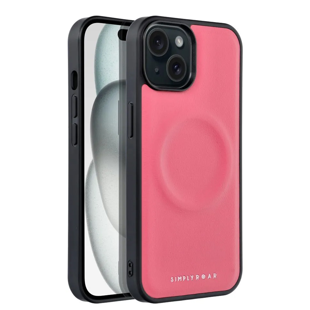 Удароустойчив калъф Roar Morning за iPhone 15, Розов