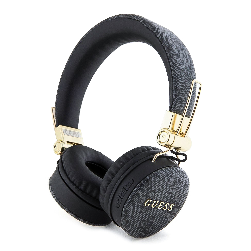 Безжични слушалки GUESS, PU 4G Metal Logo, Bluetooth, Stereo, GUBH704GEMK, Черен
