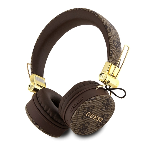 Безжични слушалки GUESS, PU 4G Metal Logo, Bluetooth, Stereo, GUBH704GEMW, Кафяв