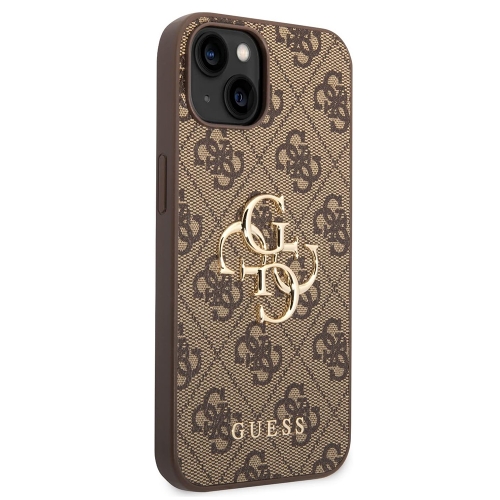 Калъф GUESS, PU 4G Metal Logo за iPhone 14, GUHCP14S4GMGBR, Кафяв