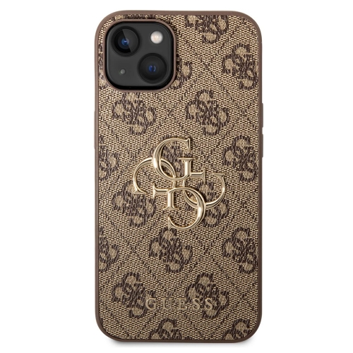 Калъф GUESS, PU 4G Metal Logo за iPhone 14, GUHCP14S4GMGBR, Кафяв